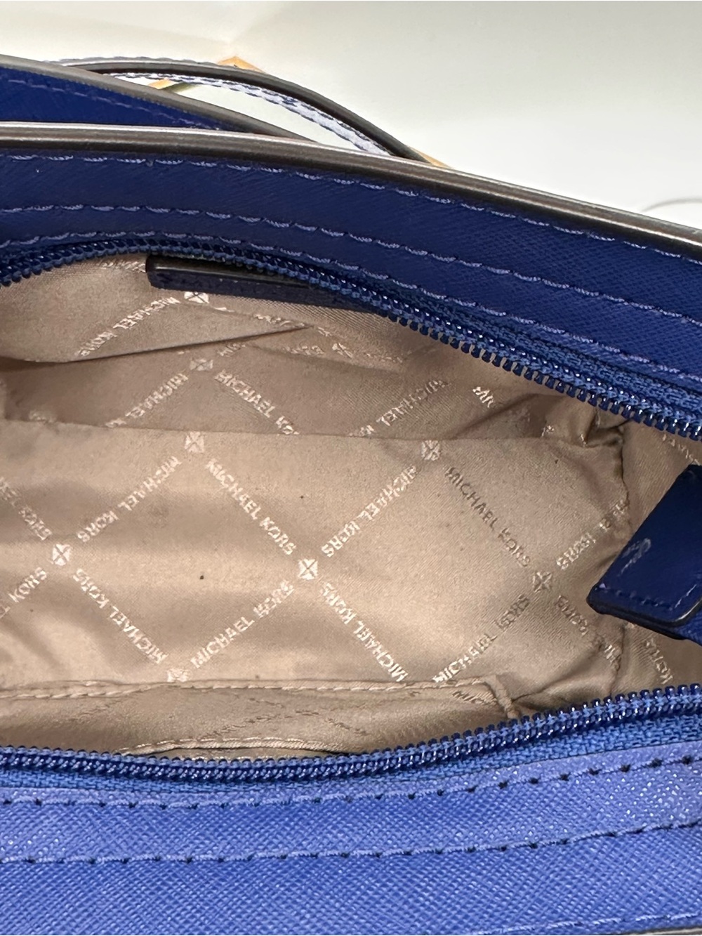 MICHAEL KORS Mini Selma Navy Saffiano Leather Crossbody Bag - Picture 6 of 10